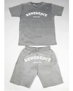 Reverence Lifestyle Grey T-Shirt & Shorts set 